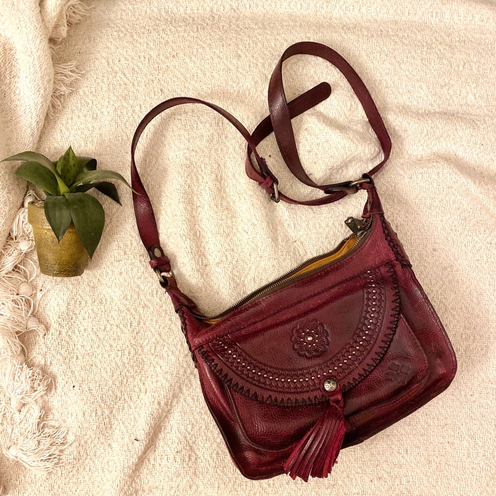 Maroon Italian Leather Purse